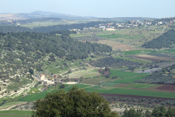 מראה הנוף הנשקף מהיישוב נופית אל נחל ציפורי