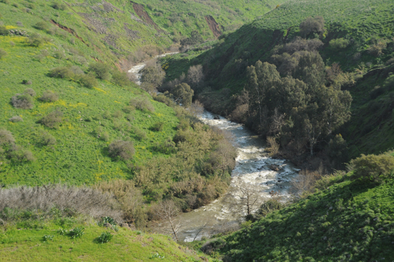 זרימת הירדן ההררי, מבט ממרפסת התצפית