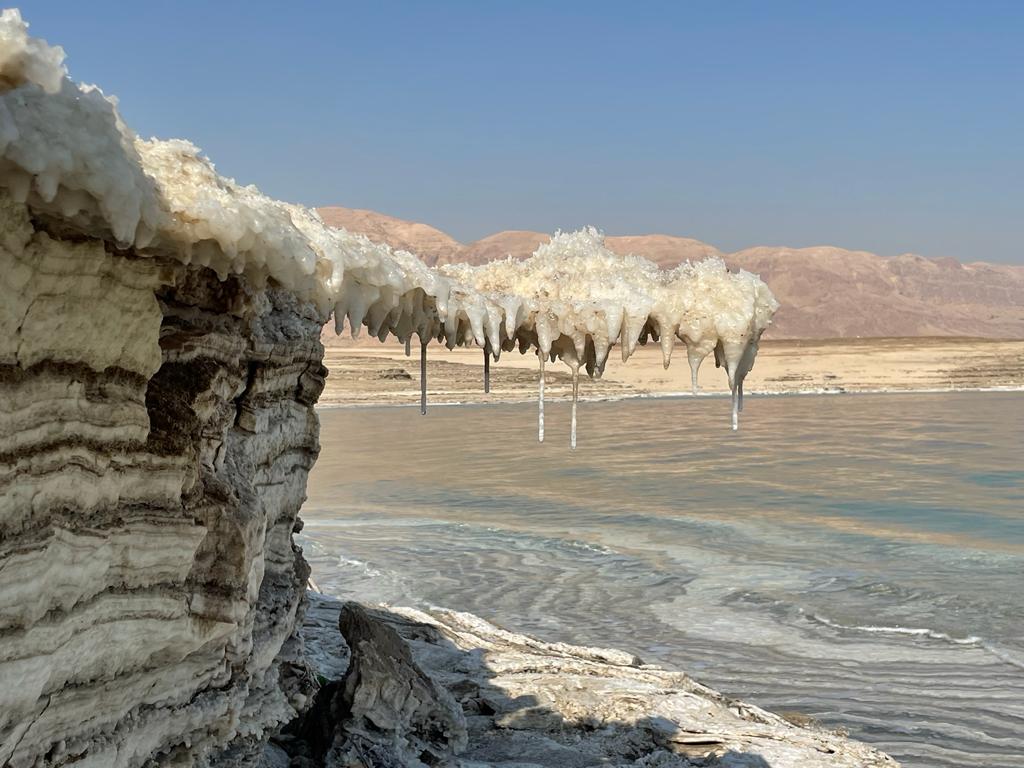 מדף מלח בטיול עוגות ים המלח