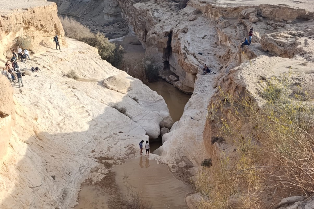 עין ירקעם לאחר שיטפון, מראה מצילום גבוה צילום: עדי לב-אל